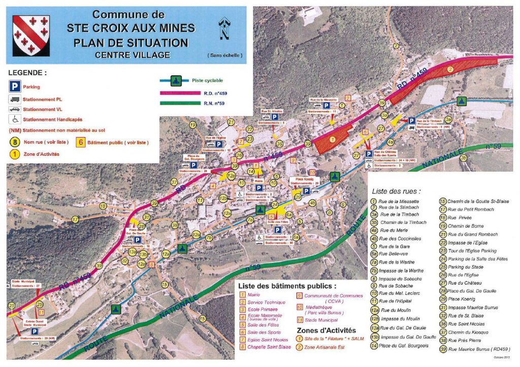 Plan Des Stationnements - Mairie De Sainte-Croix-Aux-Mines